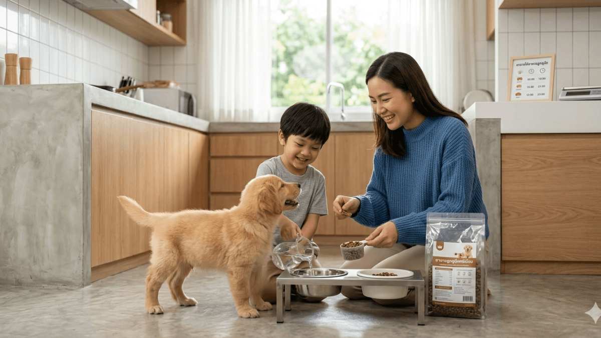 อาหารลูกสุนัข: กินอะไร กี่มื้อ กินเท่าไหร่ตามวัย — คู่มือฉบับครบจบ