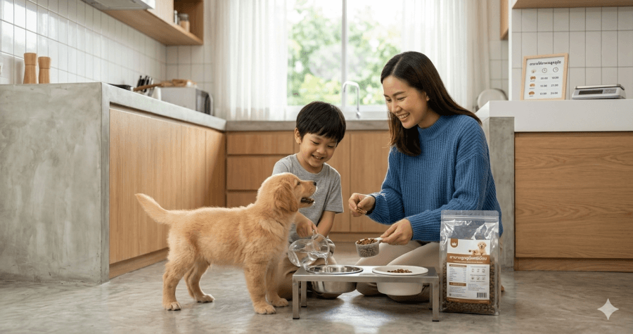 อาหารลูกสุนัข: กินอะไร กี่มื้อ กินเท่าไหร่ตามวัย — คู่มือฉบับครบจบ
