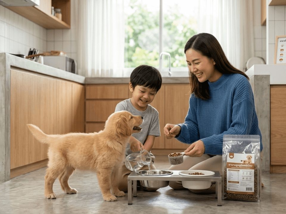 อาหารลูกสุนัข: กินอะไร กี่มื้อ กินเท่าไหร่ตามวัย — คู่มือฉบับครบจบ